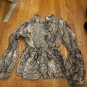 Gorgeous snake skin peplum top